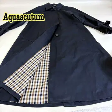 [ 새상품급 ] Aquascutum 스텐카라 코트 네이비 영국제
