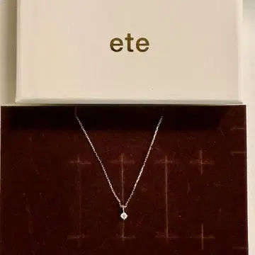 ete K10PG 다이아 목걸이 상자 주얼리 크로스 포함 새상품급
