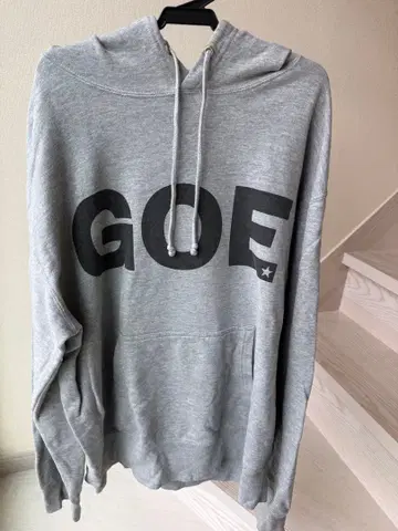 일본제 GOE 후드 부착 후드티 그레이