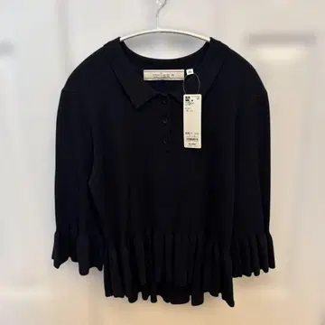 GU rokh 리브 폴로 스웨터 7부 소매 XXL 사이즈 NAVY