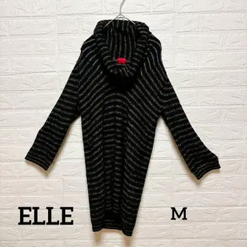 [ 엘르 ] ELLE 니트 원피스 / 하이넥 롱 기장 스웨터 M