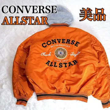 [레어 색상] 컨버스 빅 로고 빅 실루엣 바시티 자켓 M 2way