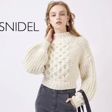 SNIDEL 스나이델 케이블 니트 풀오버