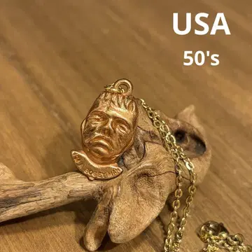 USA 빈티지 50's 참 목걸이 프랑켄슈타인 할로윈