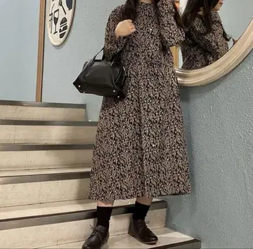 리버티 롱 원피스 샤워 파티 꽃무늬