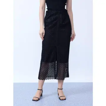 YAMADAYA aga 아르가 블랙 레이스 타이트 스커트