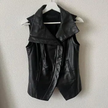 HARLEY-DAVIDSON 블랙 가죽 베스트