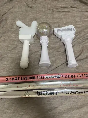 나니와단시 응원봉 3개 세트 은색 테이프 포함
