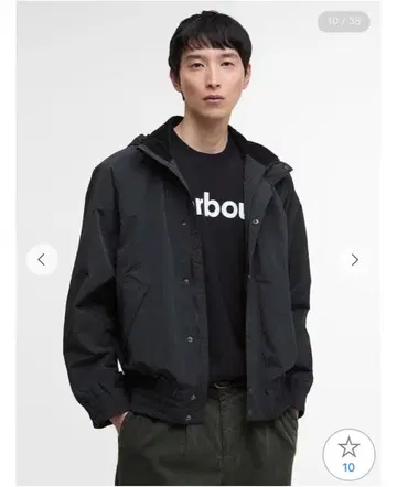 바버 트랜스포트 스탠드 칼라 샤워 프루프 블루종