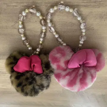 도쿄 디즈니 리조트 퍼 참 키링 2개 세트