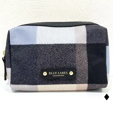 BLUE LABEL 블루 라벨 체크 무늬 파우치