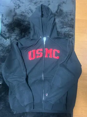 Champion USMC 로고 후드티 XL