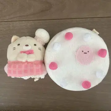 스미코구라시 테노리 봉제 인형 세트 고양이 케이크