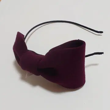 millinery mino 리본 머리띠 와인