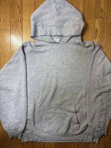 90s 무지 그레이 후드티 얇은 소재 보로