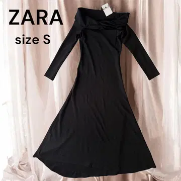 [ 택 포함 미사용 새상품 ] ZARA 오프숄더 롱 원피스 S 블랙