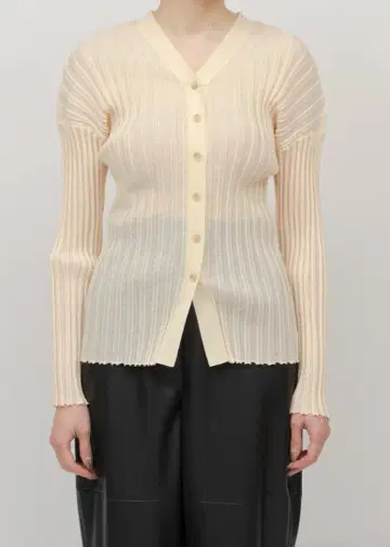 IIROT Dry Rib Knit Cardigan Cream