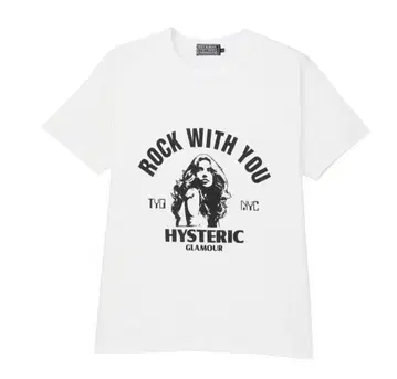 HYSTERIC GLAMOUR ROCK WITH YOU 티셔츠 이번 시즌