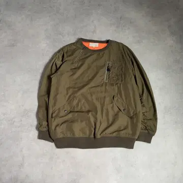 [레어] AVIREX 풀오버 MA-1 밀리터리 카키 2XL