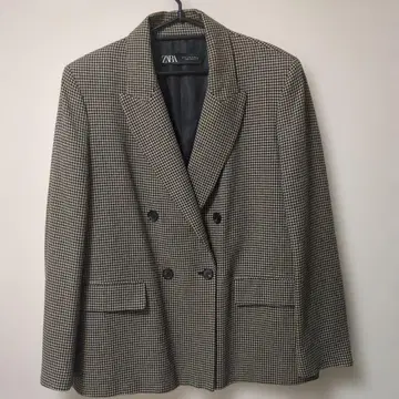 ZARA 자라 체크 테일러드 자켓