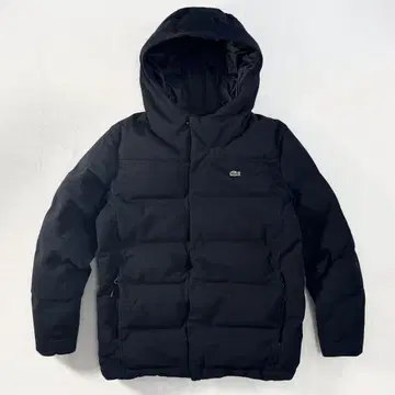 LACOSTE 라코스테 피케 다운 자켓 블랙 육중한 로고 블랙