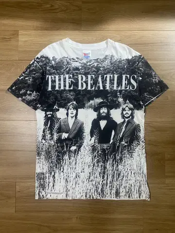 90's THE BEATLES ALLOVER PRINTED 티 밴드 티