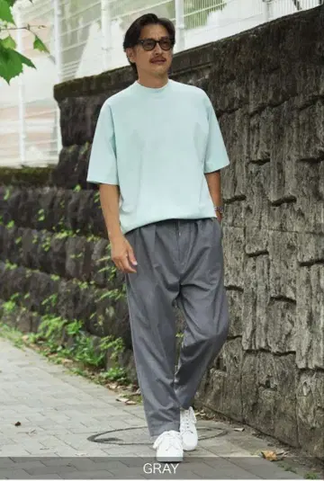 하이브리드 울 투 턱 이지 슬랙스 M 그레이