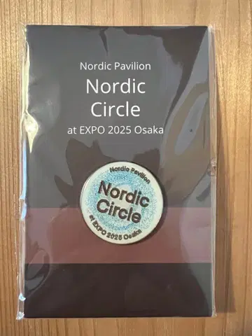 북유럽관 노르딕 서클 핀 배지 블루 화이트 만국 박람회 EXPO2025-
