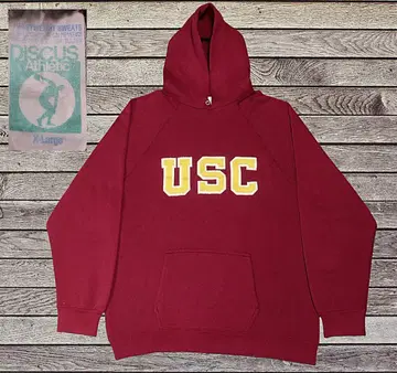 USA제 디스커스 80s 빈티지 USC 대학 칼리지 후드티