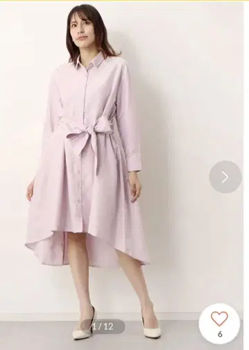 로얄 파티 긴팔 롱 셔츠 원피스