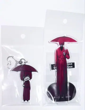 문자화 POP UP 아크릴 피규어 아크릴 키링 빨간 우산의 남자