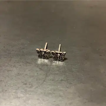 SILVER925 버터플라이 스터드 이어링/실버