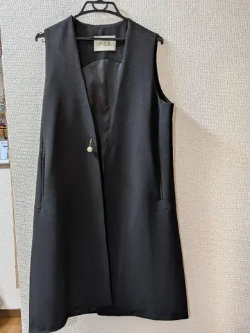 패션 코리안 슬리브리스 베스트 블랙