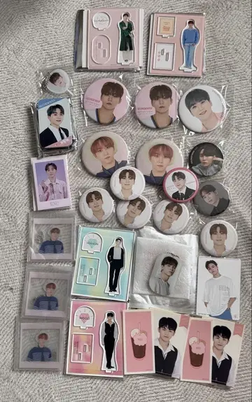 SEVENTEEN 아크릴 스탠드 캔뱃지 승관 우지 버논