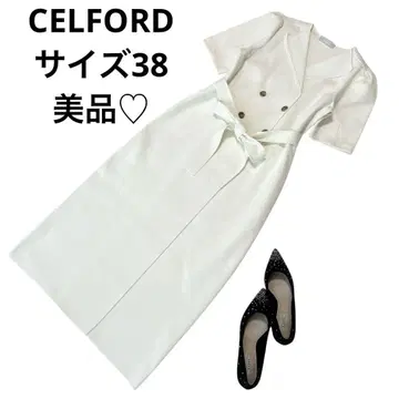 [ 새상품급 ] CELFORD 트렌치풍 니트 타이 원피스