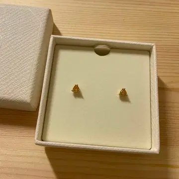 스와로브스키 Swarovski Stilla 스터드 귀걸이 오렌지