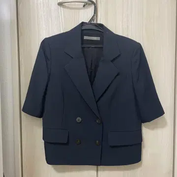띠어리 럭스 네이비 더블 브레스트 자켓 040