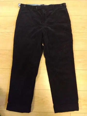 BEAMS 플러스 코듀로이 블랙 팬츠 S