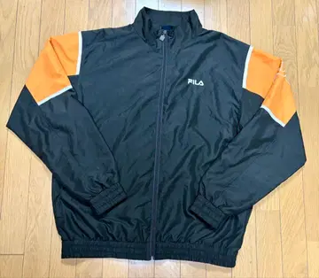 FILA 나일론 자켓 블랙/오렌지 사이즈 XL 레어 구제 의류