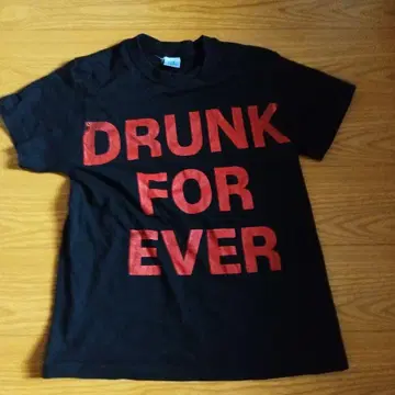 DRUNK FOR EVER 프린트 T셔츠