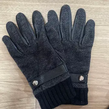 다크 그레이 니트 커프 장갑 291295=HOMME