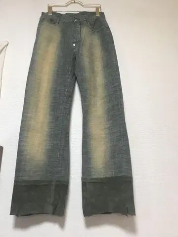 극히 레어 00s Y2K material mix flare denim