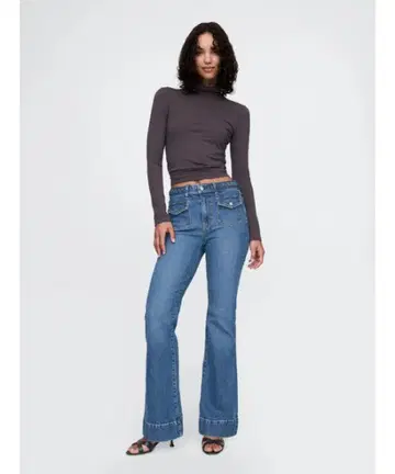 GAP 하이라이즈 브레이드 '70s 플레어 데님