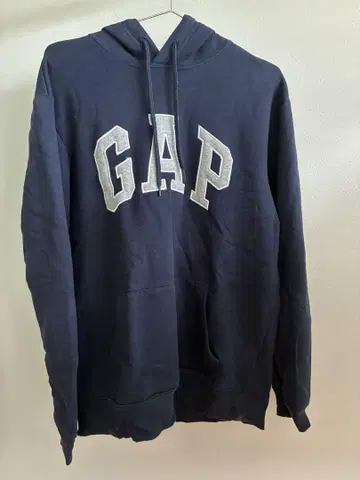 GAP 후드티 풀오버 자수 빅 로고 네이비 M