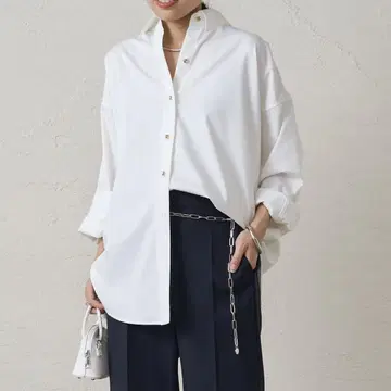 라운지 드레스 빅 셔츠 화이트