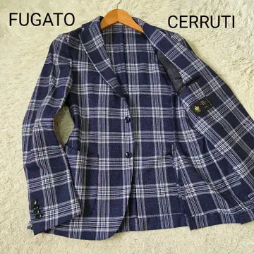 컨디션 최상 퍼가토 체루티 쉽스 테일러드 자켓 S 네이비