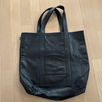 Vanson 블랙 가죽 토트백