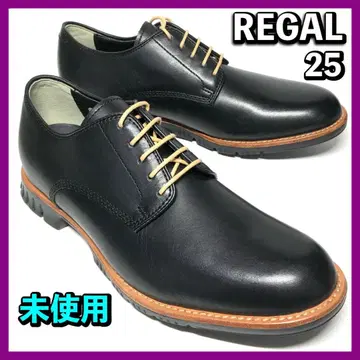REGAL 리갈 플레인토 25cm 남성용 블랙 가죽 스니커즈