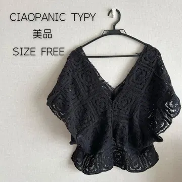 [ CIAOPANIC TYPY ] 레이스 편직 숏 베스트