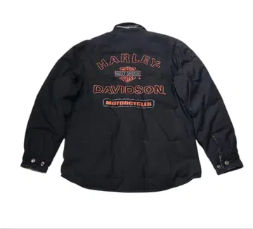할리데이비슨 리버서블 자수 백 로고 다운 자켓